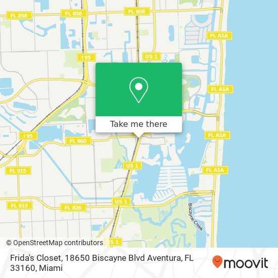 Frida's Closet, 18650 Biscayne Blvd Aventura, FL 33160 map