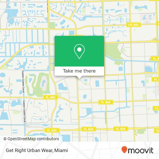 Mapa de Get Right Urban Wear, 5669 NW 195th Dr Opa-Locka, FL 33055