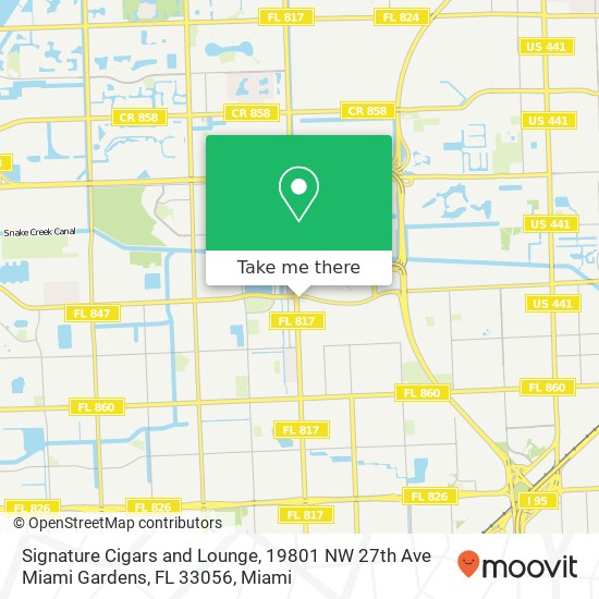 Signature Cigars and Lounge, 19801 NW 27th Ave Miami Gardens, FL 33056 map