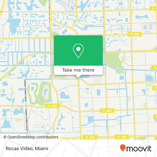 Mapa de Rocas Video, 11201 SW 55th St Hollywood, FL 33025