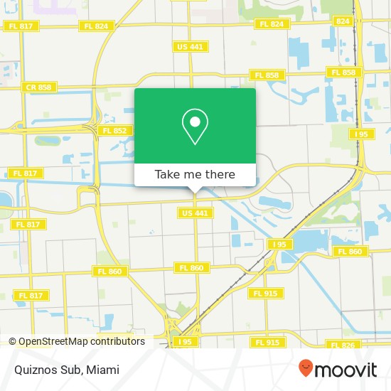 Quiznos Sub, 19925 NW 2nd Ave Miami Gardens, FL 33169 map