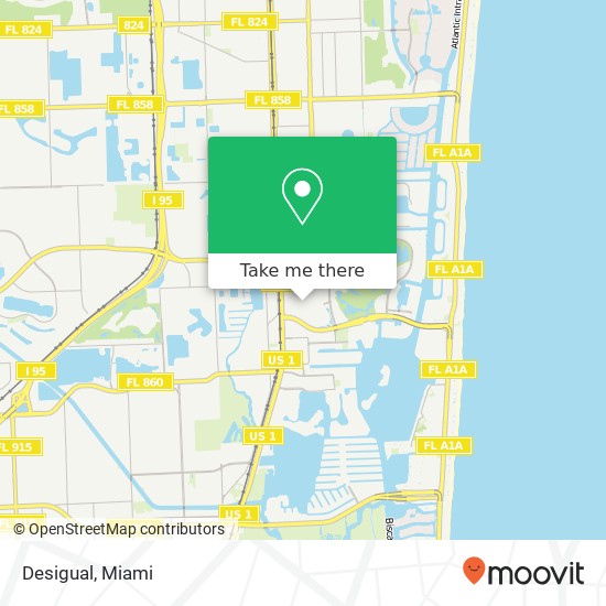 Mapa de Desigual, Katie Ln Miami, FL 33180