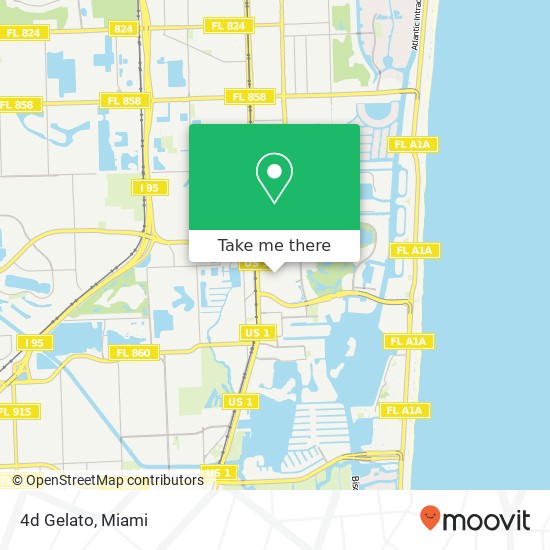 4d Gelato, Madison Rd Miami, FL 33180 map