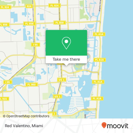 Mapa de Red Valentino, Harrison Rd Miami, FL 33180