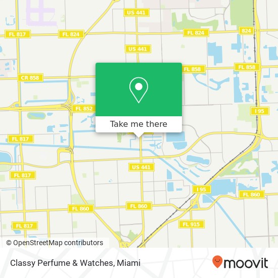 Mapa de Classy Perfume & Watches, 20342 NW 2nd Ave Miami, FL 33169