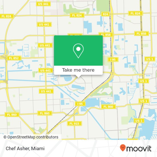 Mapa de Chef Asher, 850 Ives Dairy Rd Miami, FL 33179