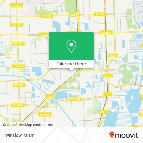 Mapa de Winslow, 20255 NE 15th Ct Miami, FL 33179