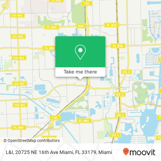 L&I, 20725 NE 16th Ave Miami, FL 33179 map