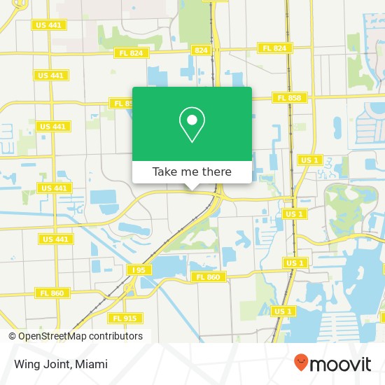 Mapa de Wing Joint, 1522 NE 205th Ter Miami, FL 33179