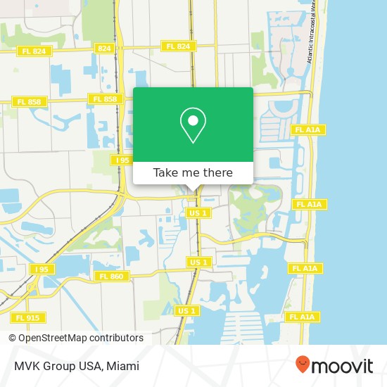 Mapa de MVK Group USA, 2691 NE 203rd St Miami, FL 33180