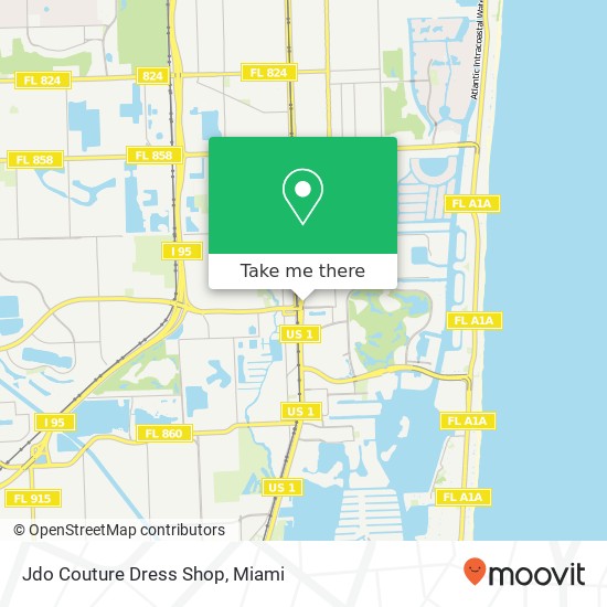 Mapa de Jdo Couture Dress Shop, 20335 Biscayne Blvd Miami, FL 33180
