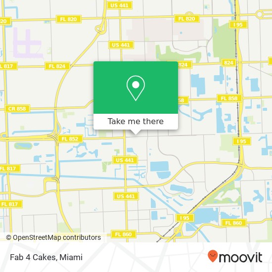 Mapa de Fab 4 Cakes, SW 41st St West Park, FL 33023