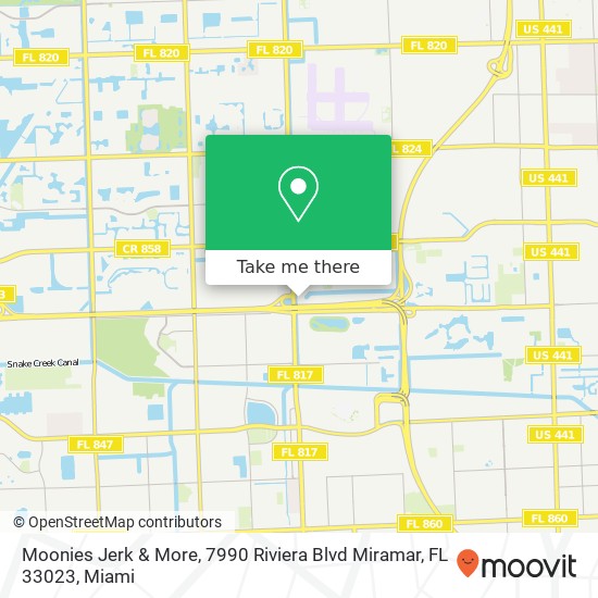 Moonies Jerk & More, 7990 Riviera Blvd Miramar, FL 33023 map