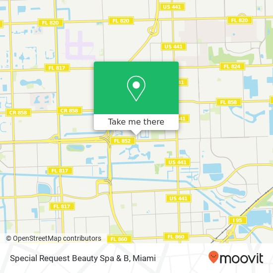Mapa de Special Request Beauty Spa & B, 3913 SW 67th Ter Miramar, FL 33023