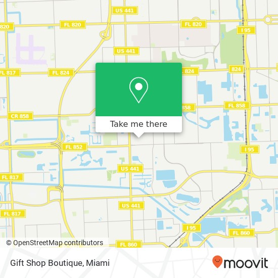 Mapa de Gift Shop Boutique, 3900 SW 58th Ter West Park, FL 33023