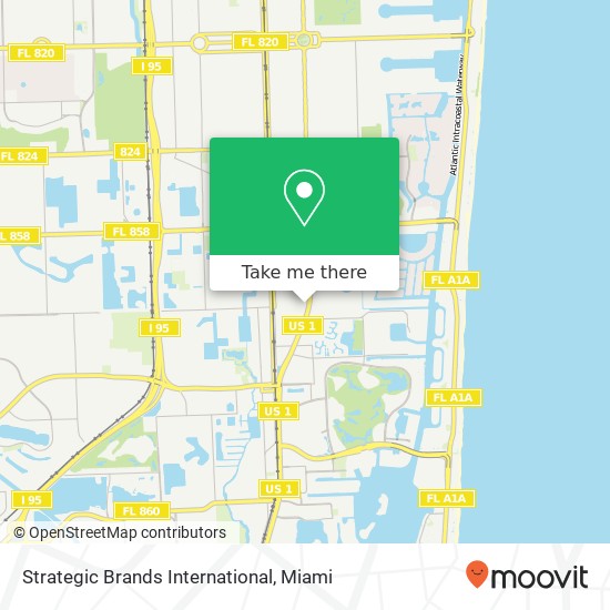 Mapa de Strategic Brands International, 1010 S Federal Hwy Hallandale, FL 33009