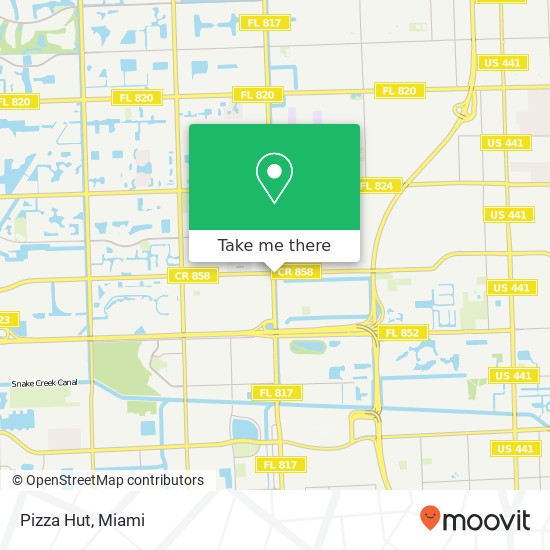 Mapa de Pizza Hut, 7996 Miramar Pkwy Hollywood, FL 33023