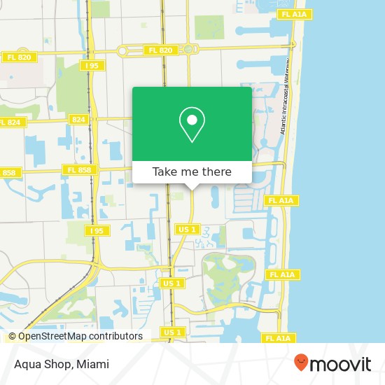 Mapa de Aqua Shop, 501 S Federal Hwy Hallandale, FL 33009