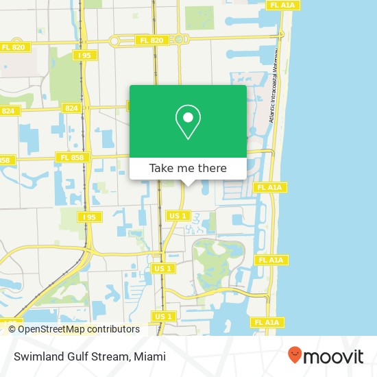 Mapa de Swimland Gulf Stream, 801 Silks Run Hallandale, FL 33009
