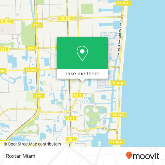 Mapa de Roxtar, 601 Silks Run Hallandale, FL 33009