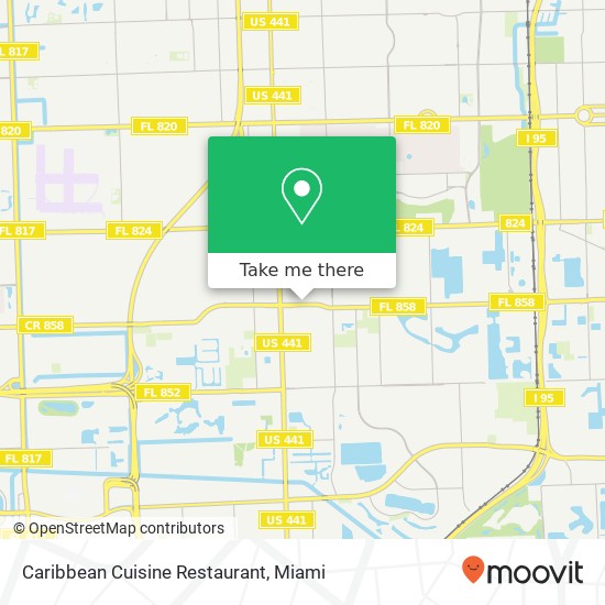 Mapa de Caribbean Cuisine Restaurant, 5811 Hallandale Beach Blvd West Park, FL 33023