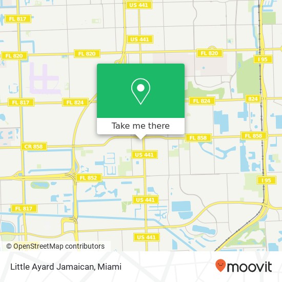 Mapa de Little Ayard Jamaican, 3056 S State Road 7 Hollywood, FL 33023