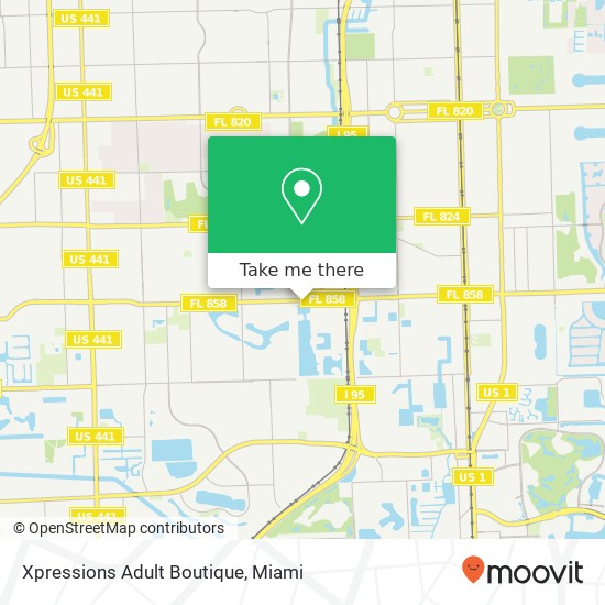 Mapa de Xpressions Adult Boutique, 3192 W Hallandale Beach Blvd Hallandale, FL 33009