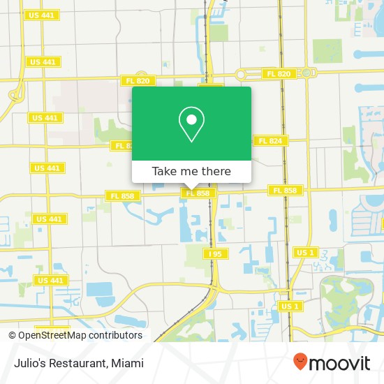Mapa de Julio's Restaurant, 3151 W Hallandale Beach Blvd Pembroke Park, FL 33009