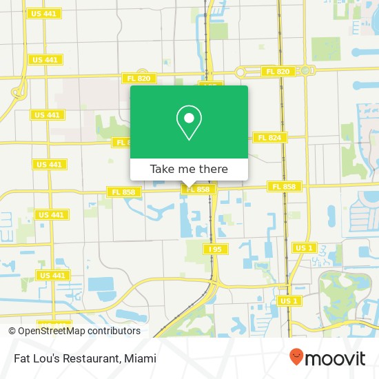 Mapa de Fat Lou's Restaurant, 3153 W Hallandale Beach Blvd Pembroke Park, FL 33009