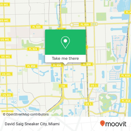 Mapa de David Saig Sneaker City, 1065 W Hallandale Beach Blvd Hallandale, FL 33009