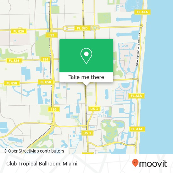 Mapa de Club Tropical Ballroom