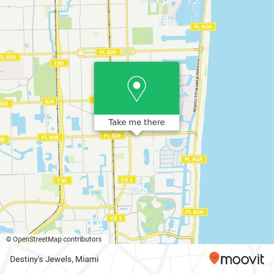 Mapa de Destiny's Jewels, 800 E Hallandale Beach Blvd Hallandale, FL 33009