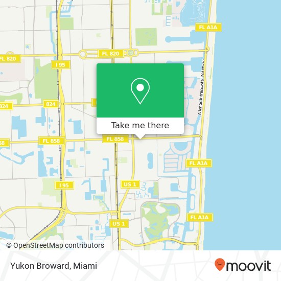 Mapa de Yukon Broward, 800 E Hallandale Beach Blvd Hallandale, FL 33009