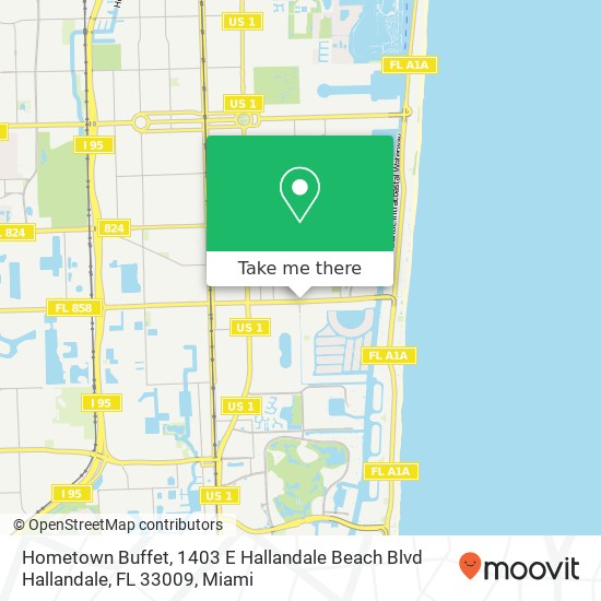 Hometown Buffet, 1403 E Hallandale Beach Blvd Hallandale, FL 33009 map