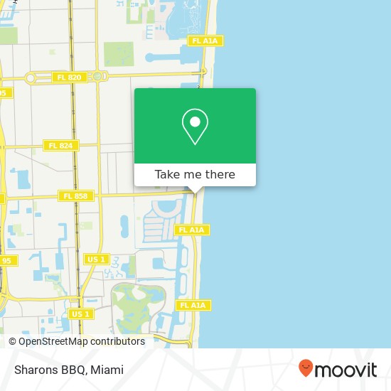 Mapa de Sharons BBQ, Hallandale, FL 33009