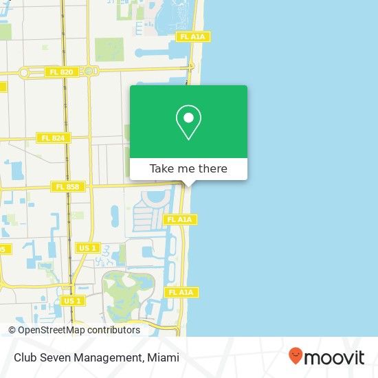 Mapa de Club Seven Management, 1830 S Ocean Dr Hallandale, FL 33009 USA