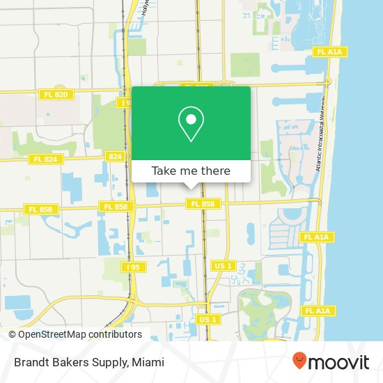 Mapa de Brandt Bakers Supply, 212 NW 3rd Ave Hallandale, FL 33009
