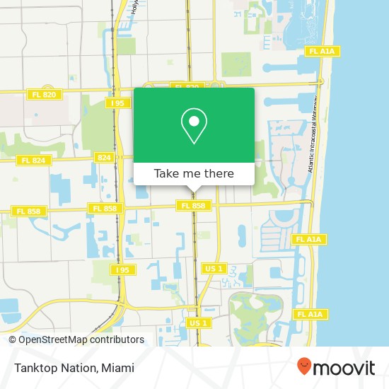 Mapa de Tanktop Nation, 203 NE 1st Ave Hallandale, FL 33009