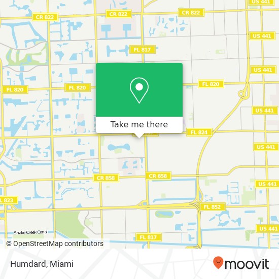 Mapa de Humdard, 1800 S University Dr Miramar, FL 33025