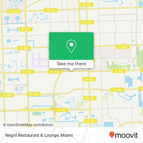 Mapa de Negril Restaurant & Lounge, 6532 Pembroke Rd Miramar, FL 33023