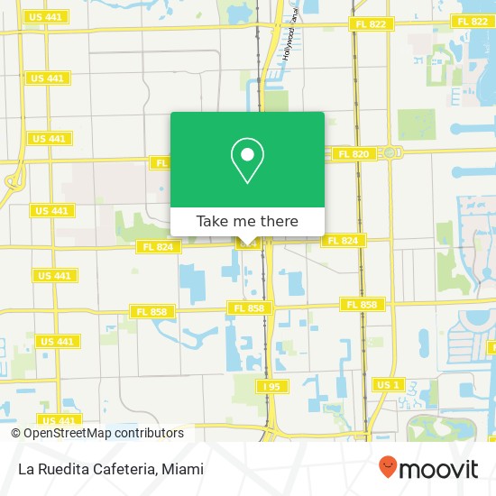 Mapa de La Ruedita Cafeteria, 3140 W Pembroke Rd Hallandale, FL 33009