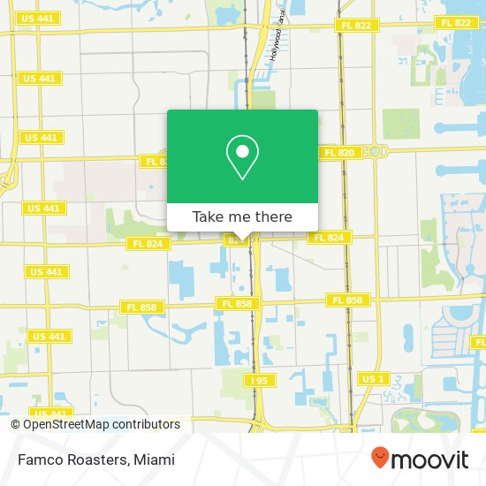 Mapa de Famco Roasters, 1827 SW 31st Ave Hallandale, FL 33009
