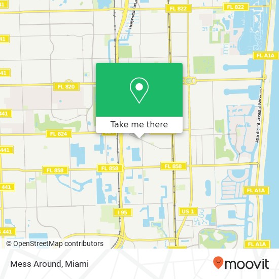Mapa de Mess Around, 820 Foster Rd Hallandale, FL 33009