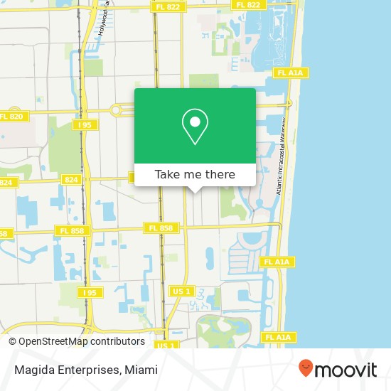 Mapa de Magida Enterprises, 811 NE 6th St Hallandale, FL 33009