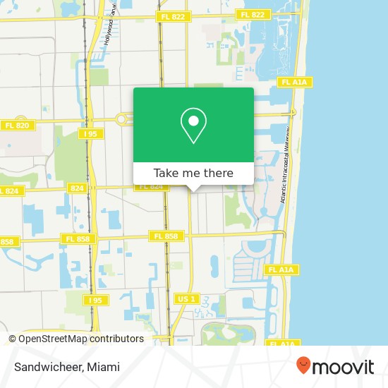 Sandwicheer, 716 Atlantic Shores Blvd Hallandale, FL 33009 map