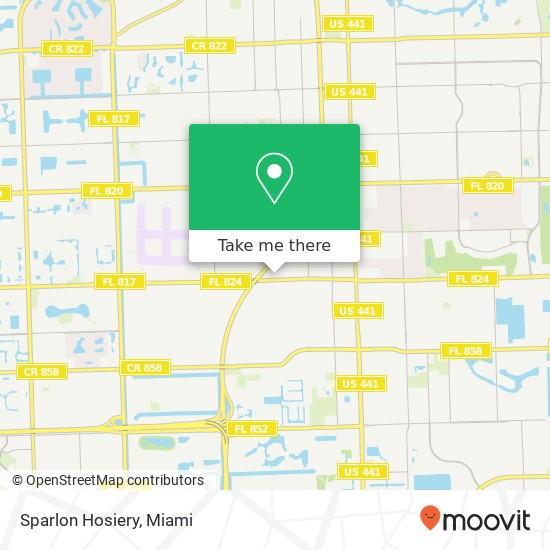 Mapa de Sparlon Hosiery, 1600 S 66th Ave Pembroke Pines, FL 33023