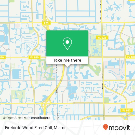 Mapa de Firebirds Wood Fired Grill, SW 145th Ave Pembroke Pines, FL 33027