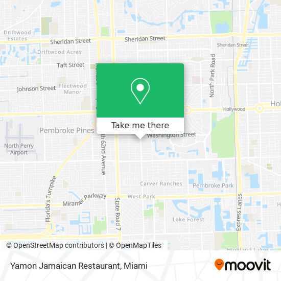 Mapa de Yamon Jamaican Restaurant