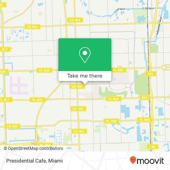 Presidential Cafe, 5748 Washington St Hollywood, FL 33023 map