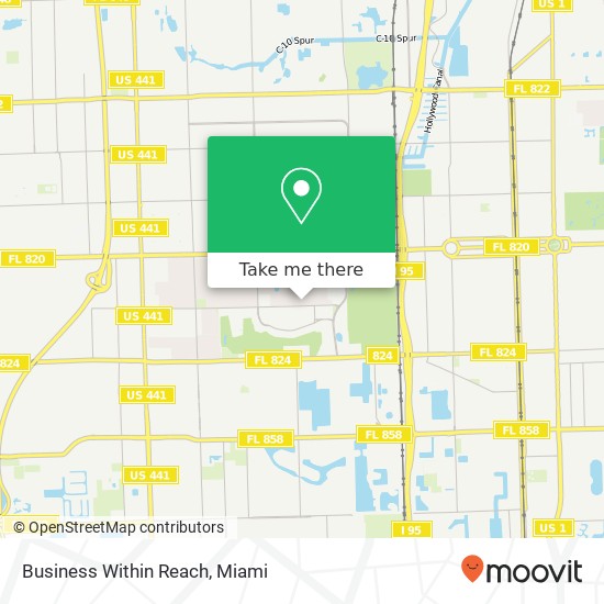 Mapa de Business Within Reach, 3832 Adams St Hollywood, FL 33021